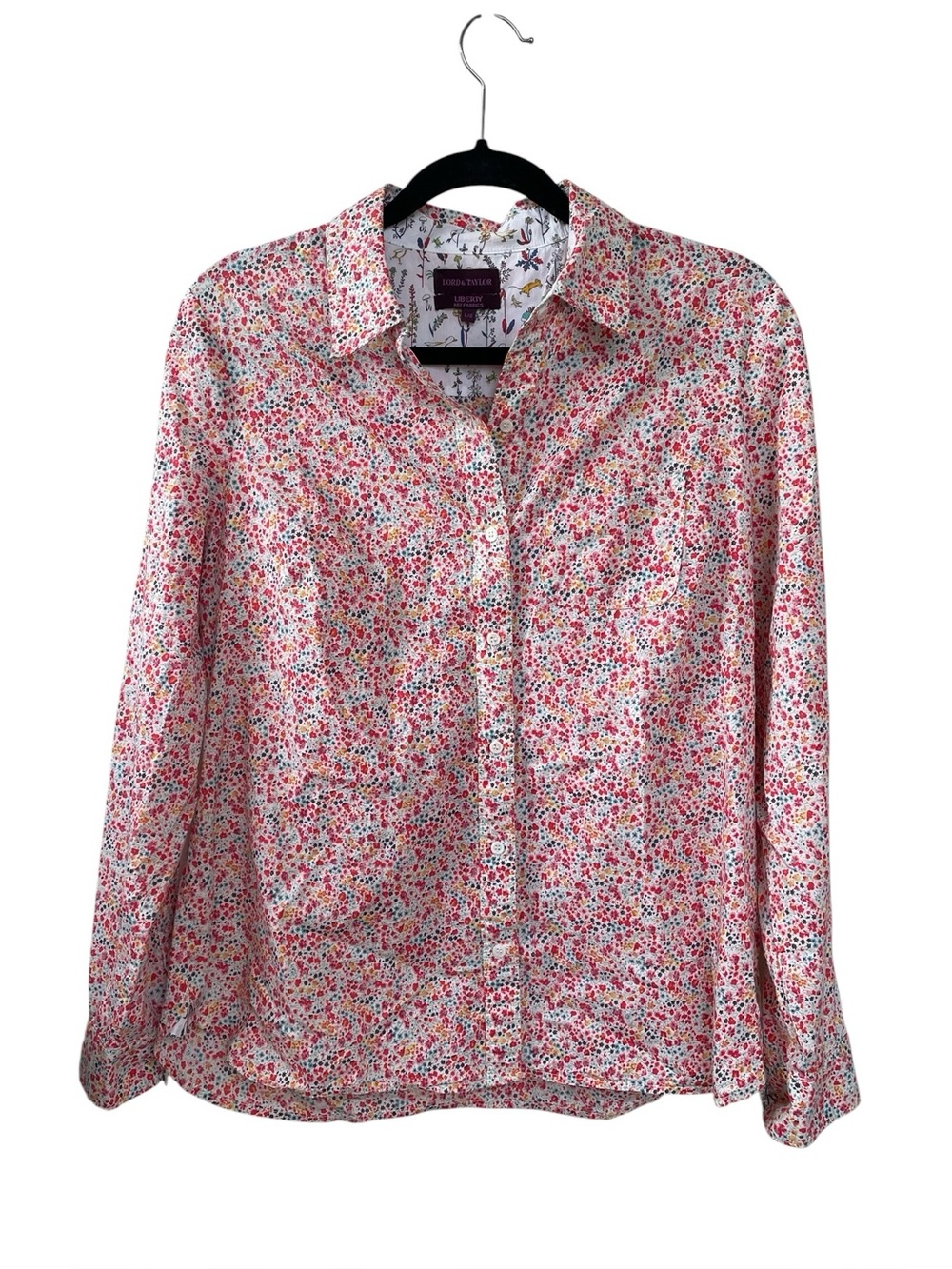 Liberty of London Pink and Multicolor Floral Button-Down Blouse